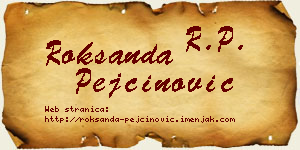 Roksanda Pejčinović vizit kartica